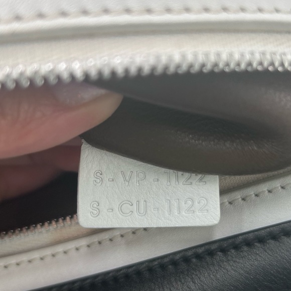 Authentic CELINE Tricolor Trapeze in IvoryBlack/Brown Calfskin Leather And Suede - Picture 14 of 14